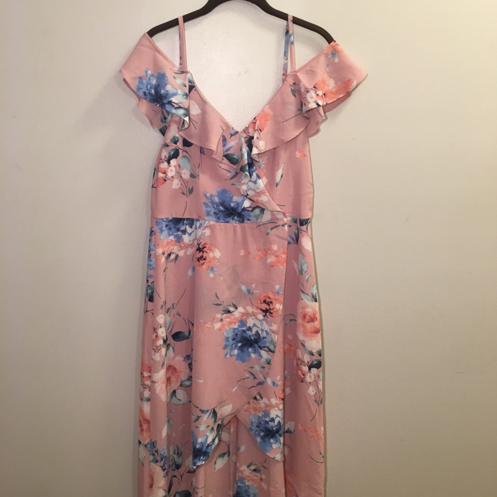 Pink floral dress